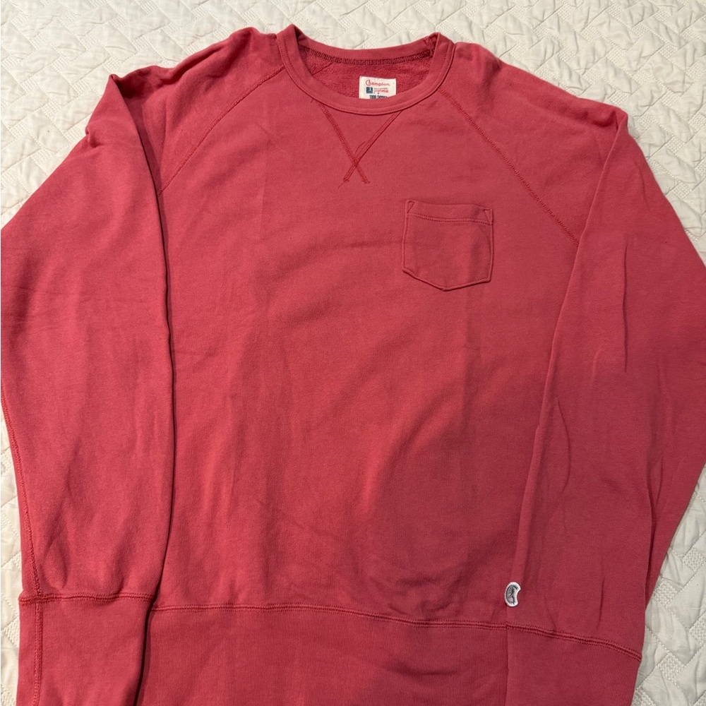 Champion + Todd Snyder Men's Pink Crewneck Sweater